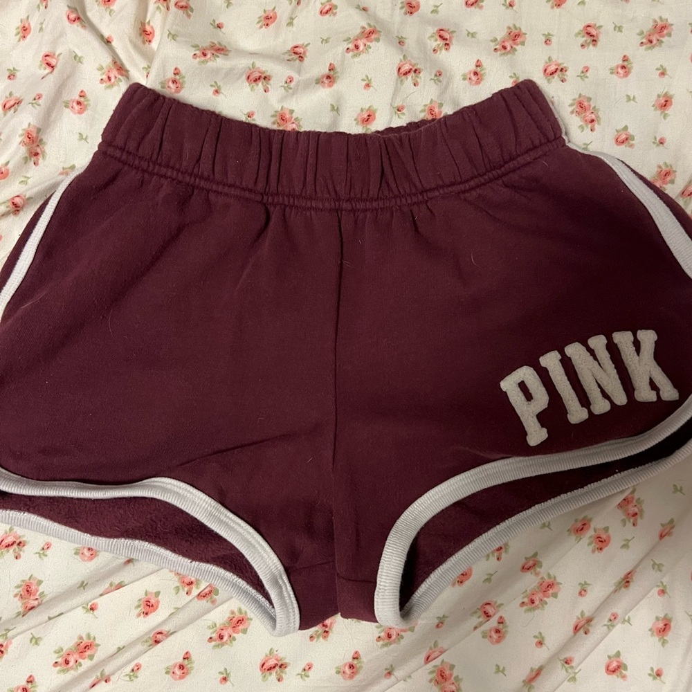 Burgundy PINK sweat shorts